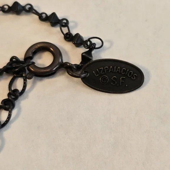 LIZ PALACIOS Black ROSE Pendant Necklace - Picture 5 of 10